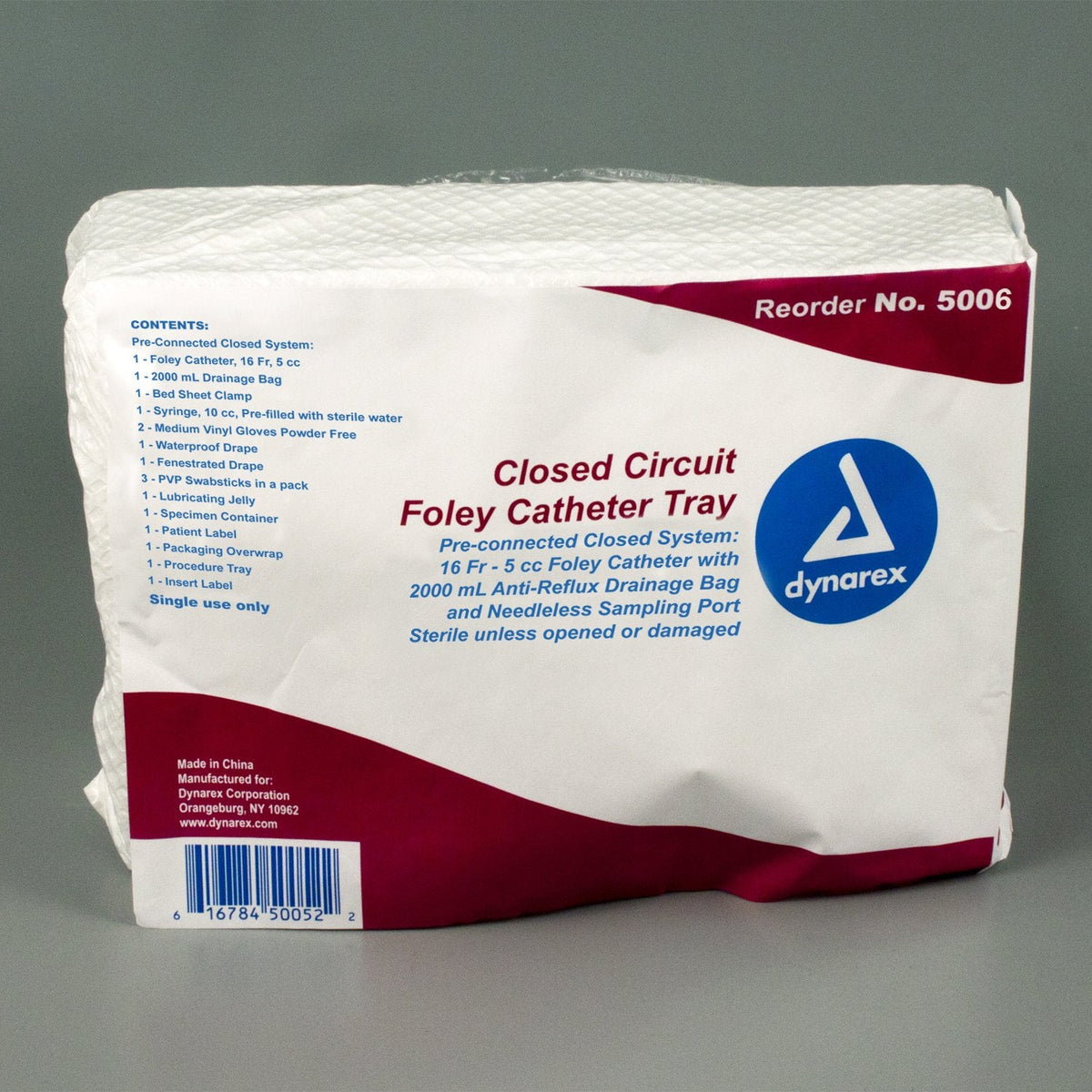 McKesson Indwelling Closed System Catheter Tray Foley 16 Fr. 5 cc Balloon
