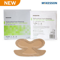 Foam Dressing, Silicone Border, Elbow/Heel, 9"x9"