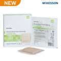 McKesson Silver Foam Silicone Dressing with Border, 4 x 4