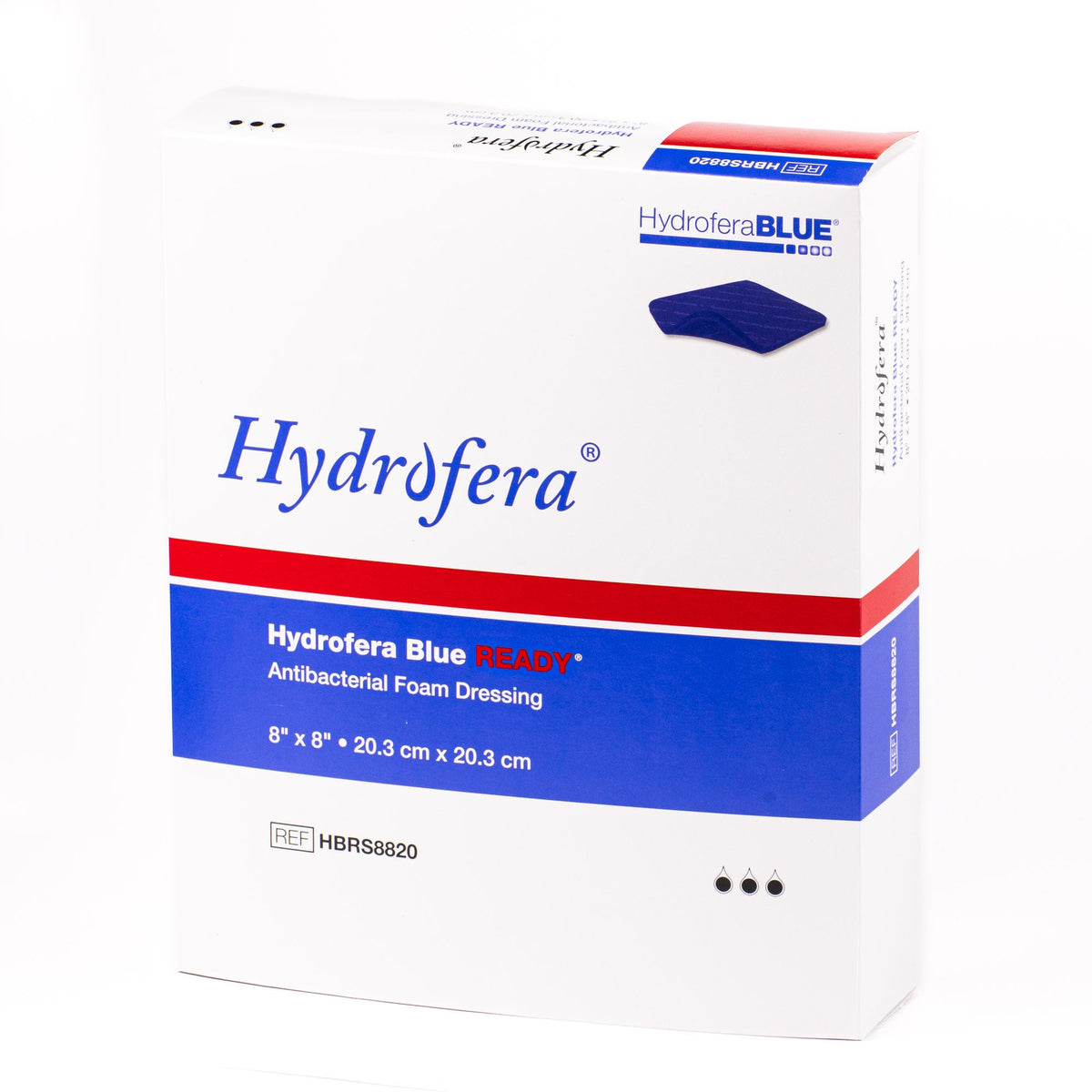 Cardinal Health Hydrofera Blue Foam Dressing 8"x8"