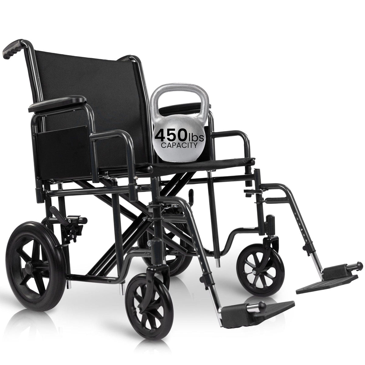 Bariatric Transport Wheelchair (22", 450lbs)