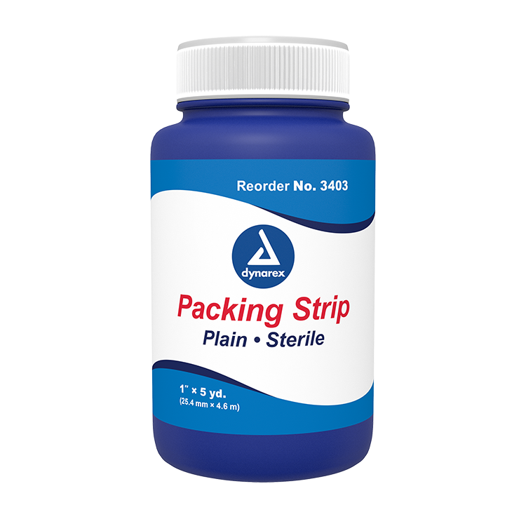 Dynarex Gauze, Plain Packing Strips Sterile