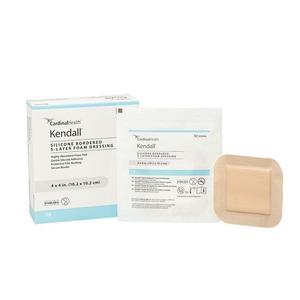 Cardinal Health Foam Silicone Dressing, Bordered, 6" x 8"