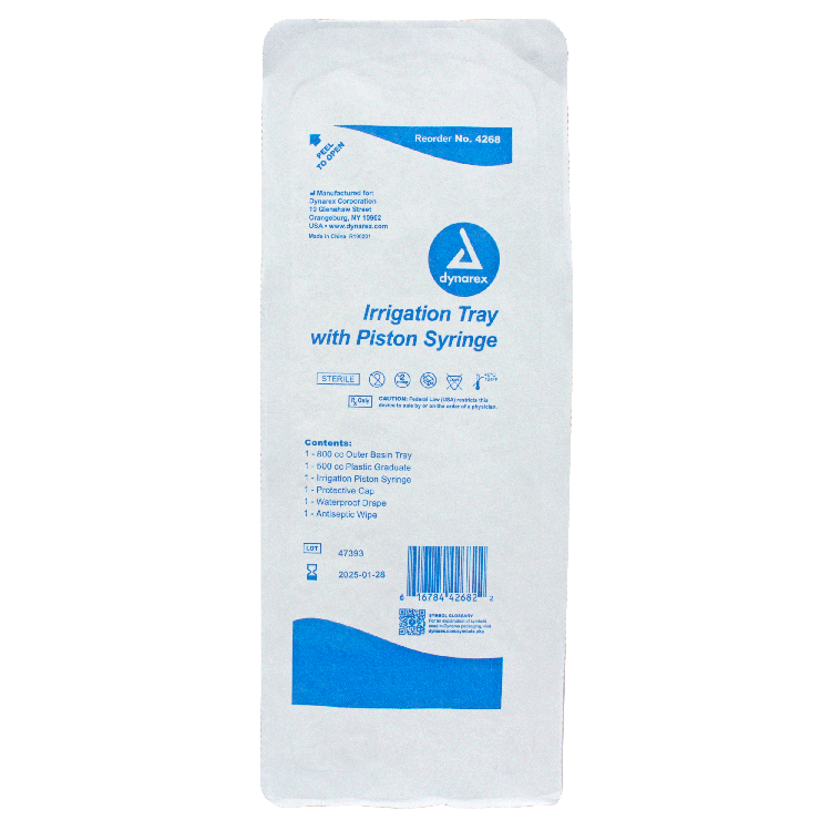 Dynarex Irrigation Tray w/ Piston Syringe 60 mL Sterile