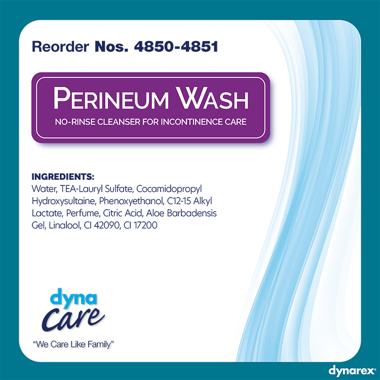 Dynarex Rinse-Free Perineal Wash, 8 oz. Pump Bottle