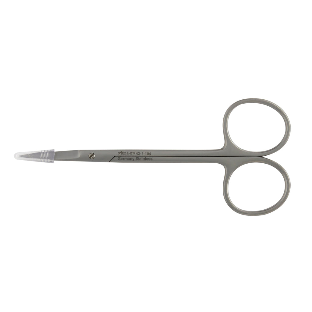 McKesson Iris Scissors McKesson Argent™ 4-1/2 Inch Length OR / Surgical Grade Stainless Steel Finger Ring Handle Straight Sharp Tip / Sharp Tip