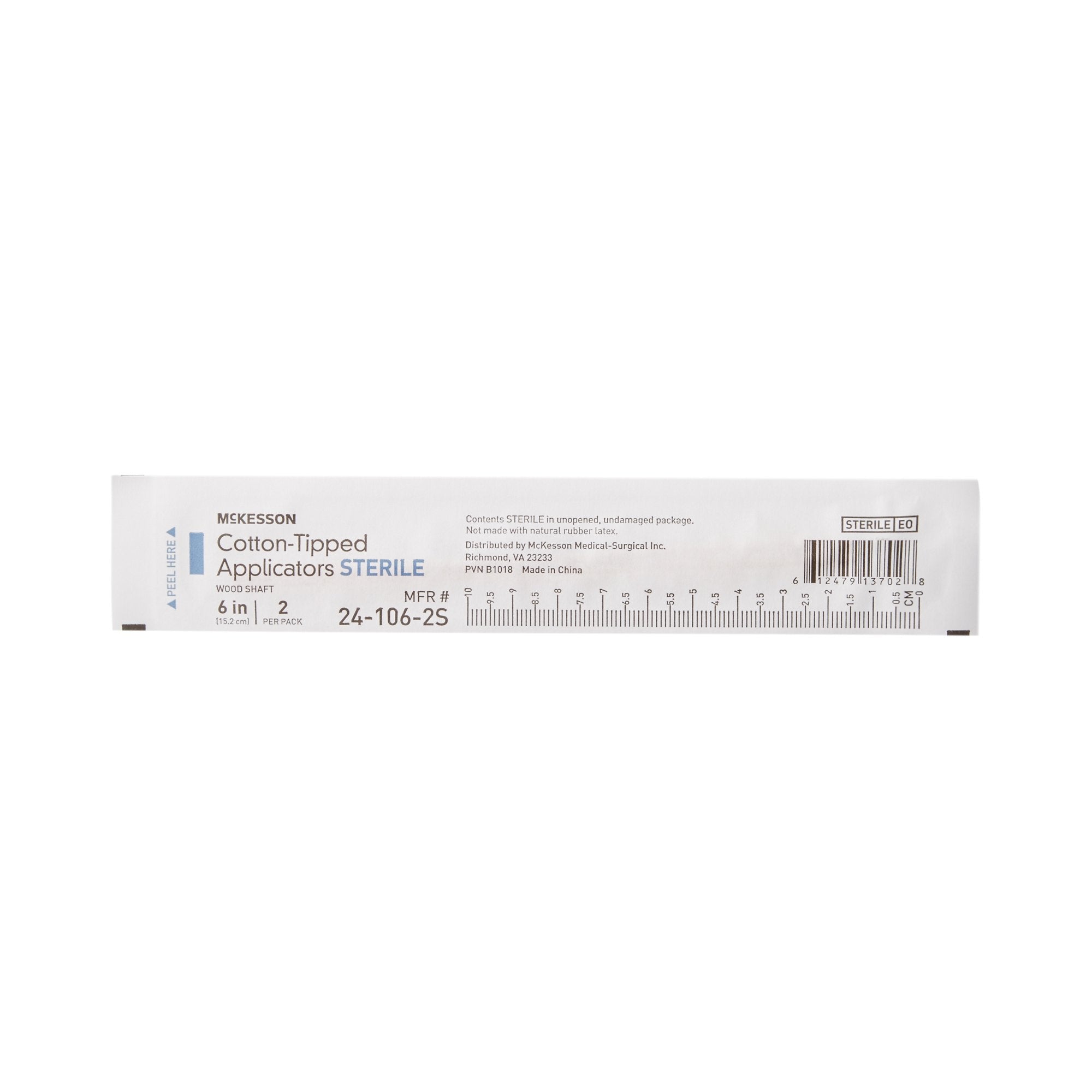 McKesson Cotton Tipped Applicators, Sterile, 2/pack