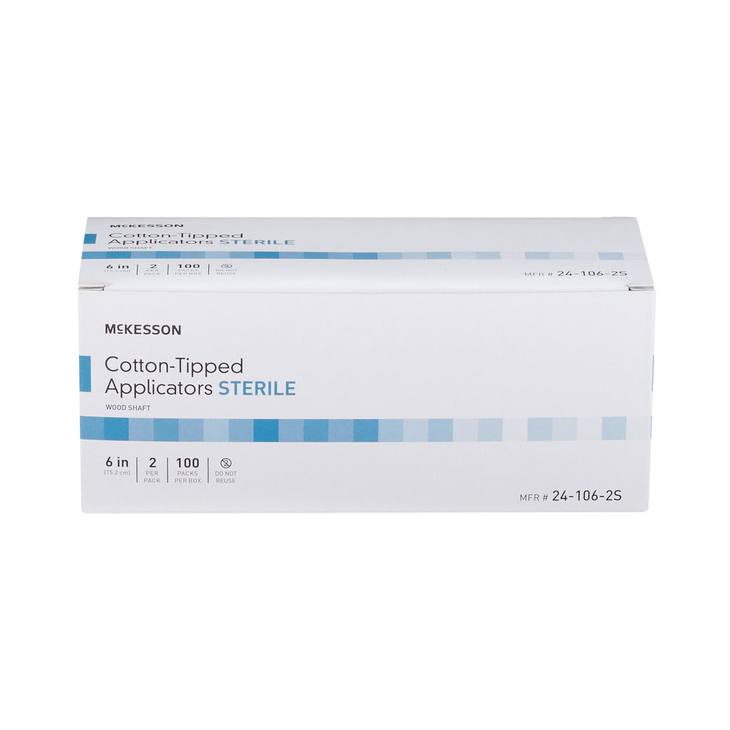McKesson Cotton Tipped Applicators, Sterile, 2/pack