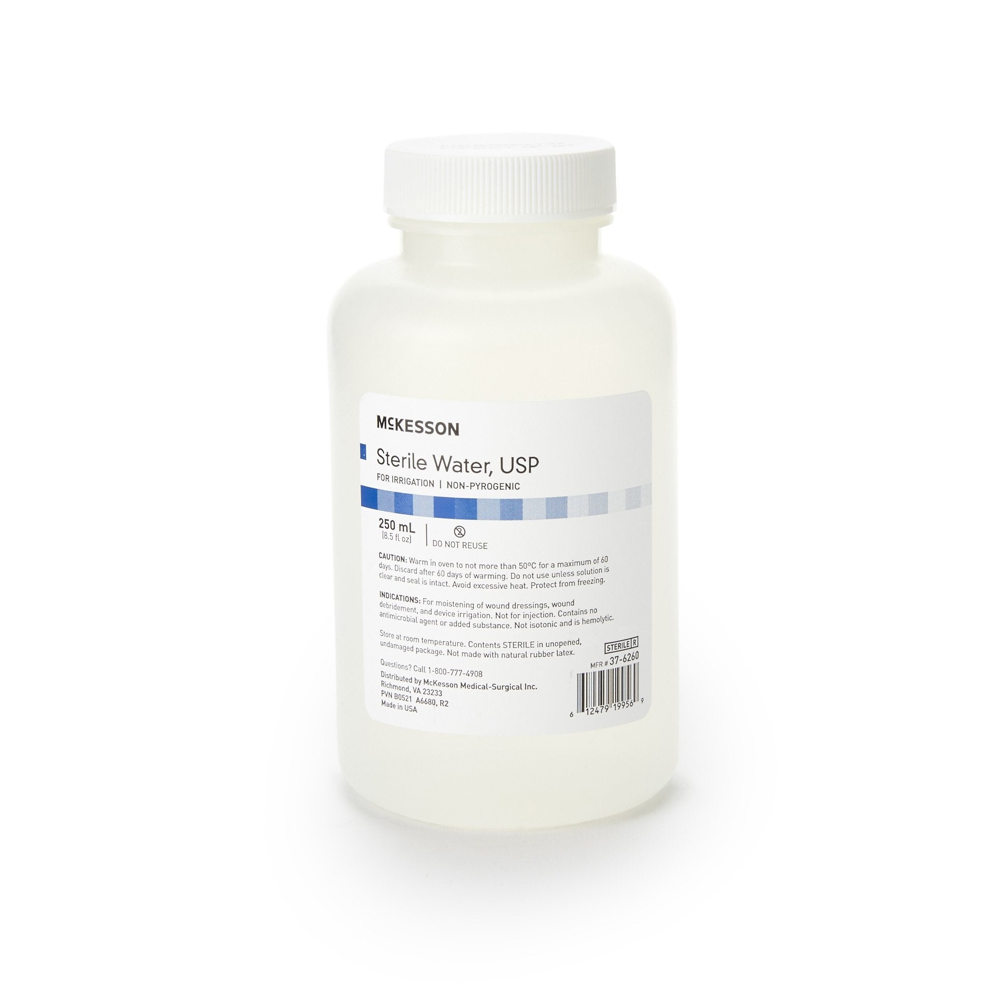 McKesson Irrigation Solution - OTC McKesson Sterile Water for Irrigation Not for Injection Bottle, Screw Top 250 mL