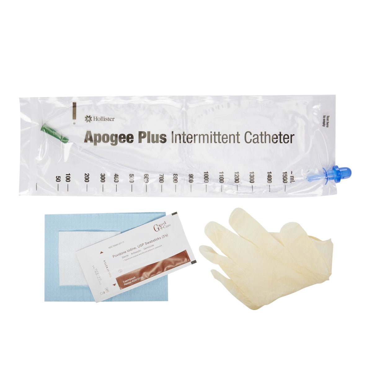 McKesson Intermittent Catheter Tray Apogee® Closed System / Firm Tip 14 Fr. Without Balloon