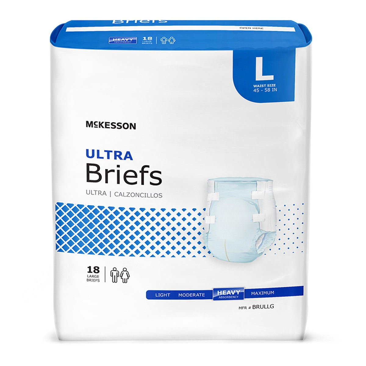 McKesson Incontinence Brief, Unisex Adult, Disposable, Heavy Absorbency