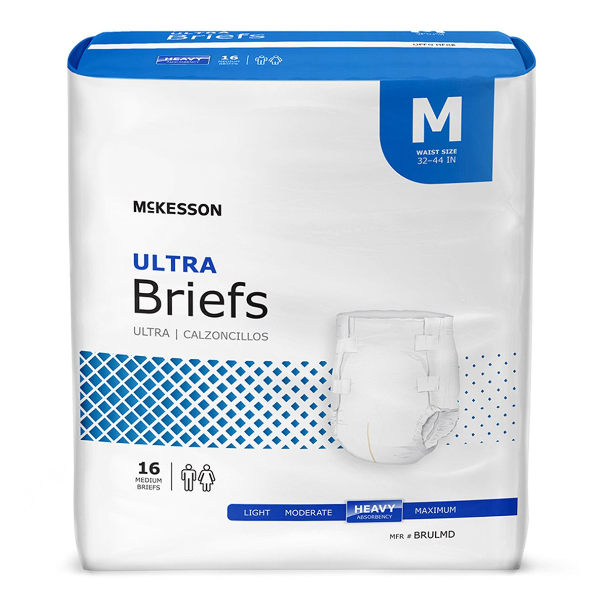 McKesson Incontinence Brief, Unisex Adult, Disposable, Heavy Absorbency