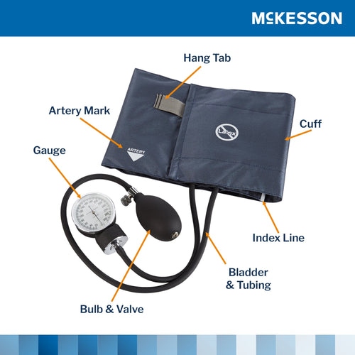 McKesson Aneroid Sphygmomanometer, Blood Pressure Monitor Cuff