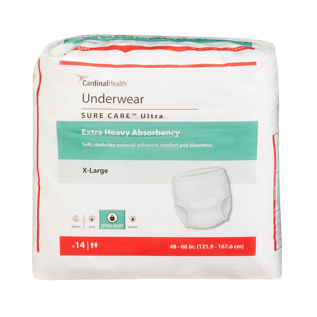 McKesson Incontinence Underwear, Unisex Adult, Pull On with Tear Away Seams, Disposable, Heavy Absorbency X-Large