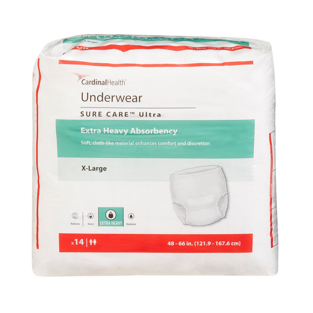 McKesson Incontinence Underwear, Unisex Adult, Pull On with Tear Away Seams, Disposable, Heavy Absorbency X-Large