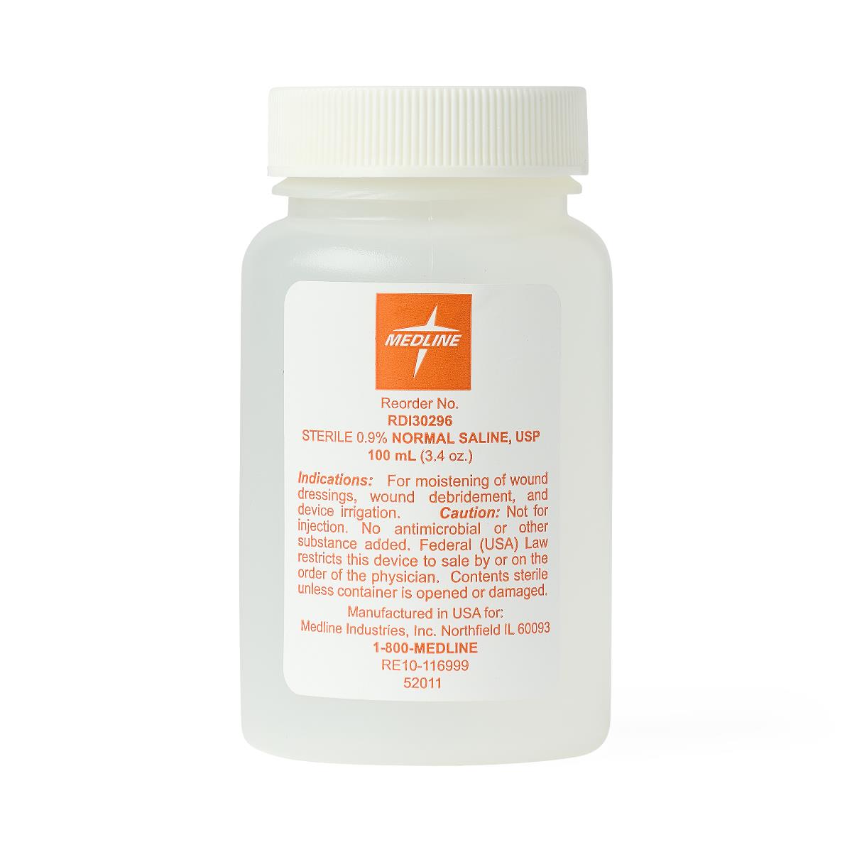 Medline Normal Saline 0.9%, Sterile, USP
