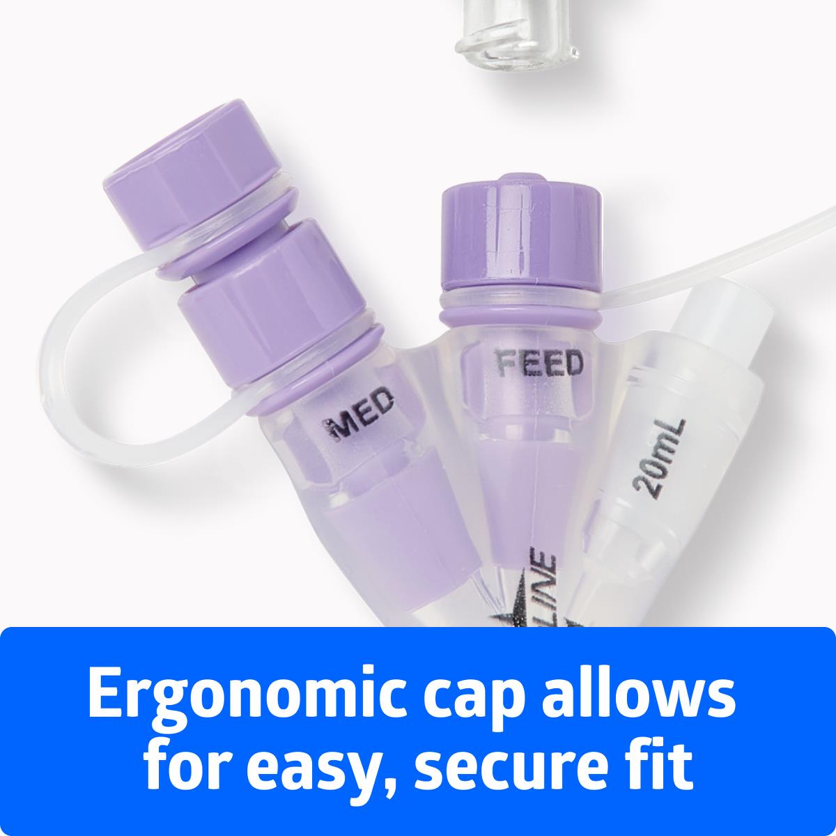 Medline Gastrostomy Feeding Tube, 3-Port with ENFit Connector