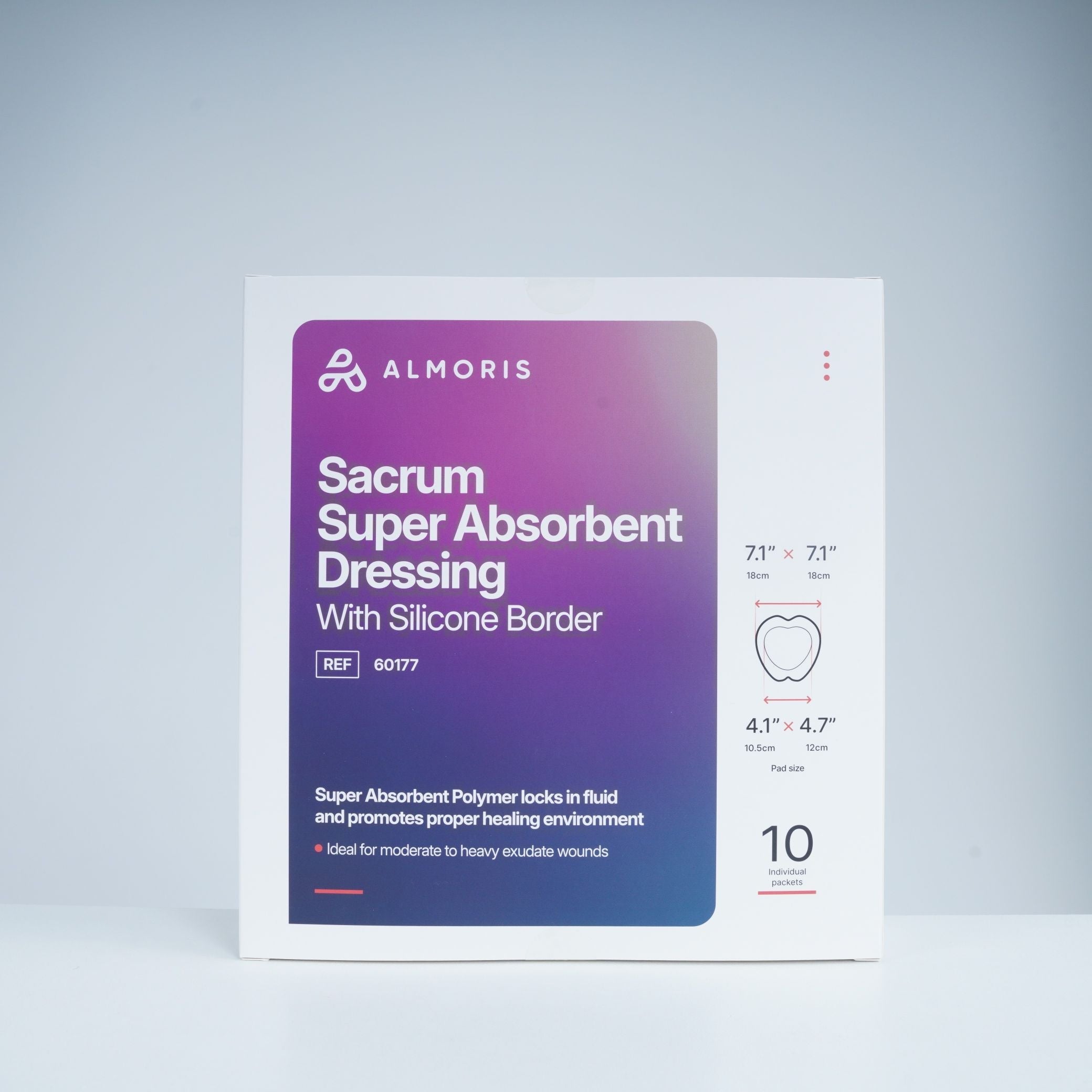 Super Absorbent Dressing with Silicone Border