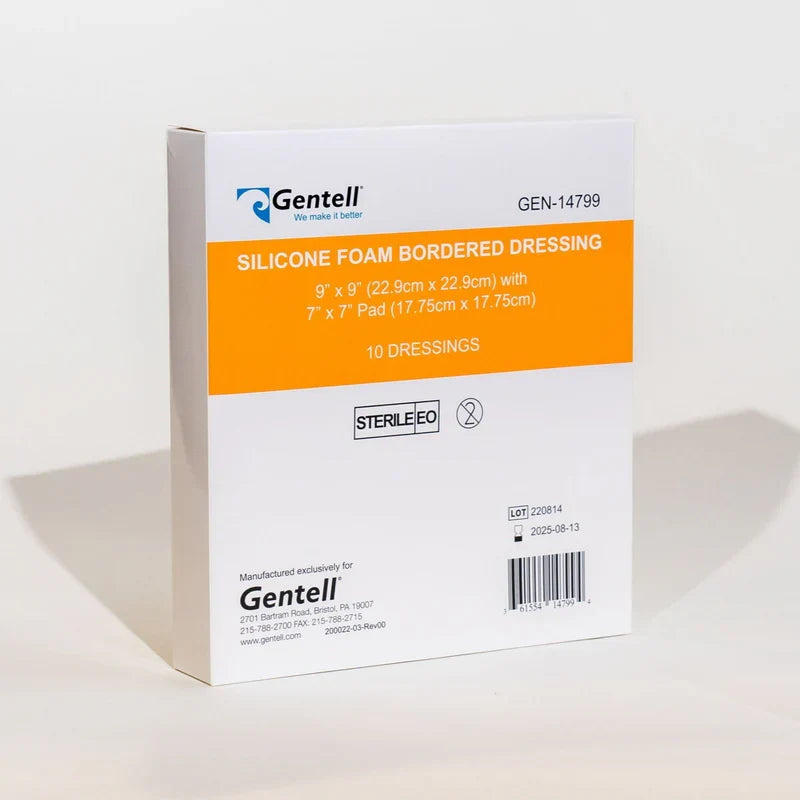 MedPlus Bordered Silicone Foam Sacral Dressing, 9" x 9"