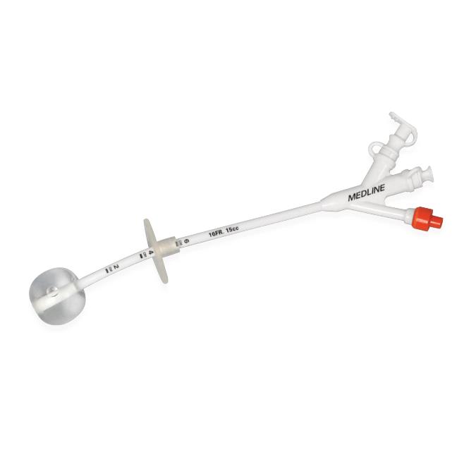 Medline Gastrostomy Feeding Tube, 3-Port Slip Luer Lock