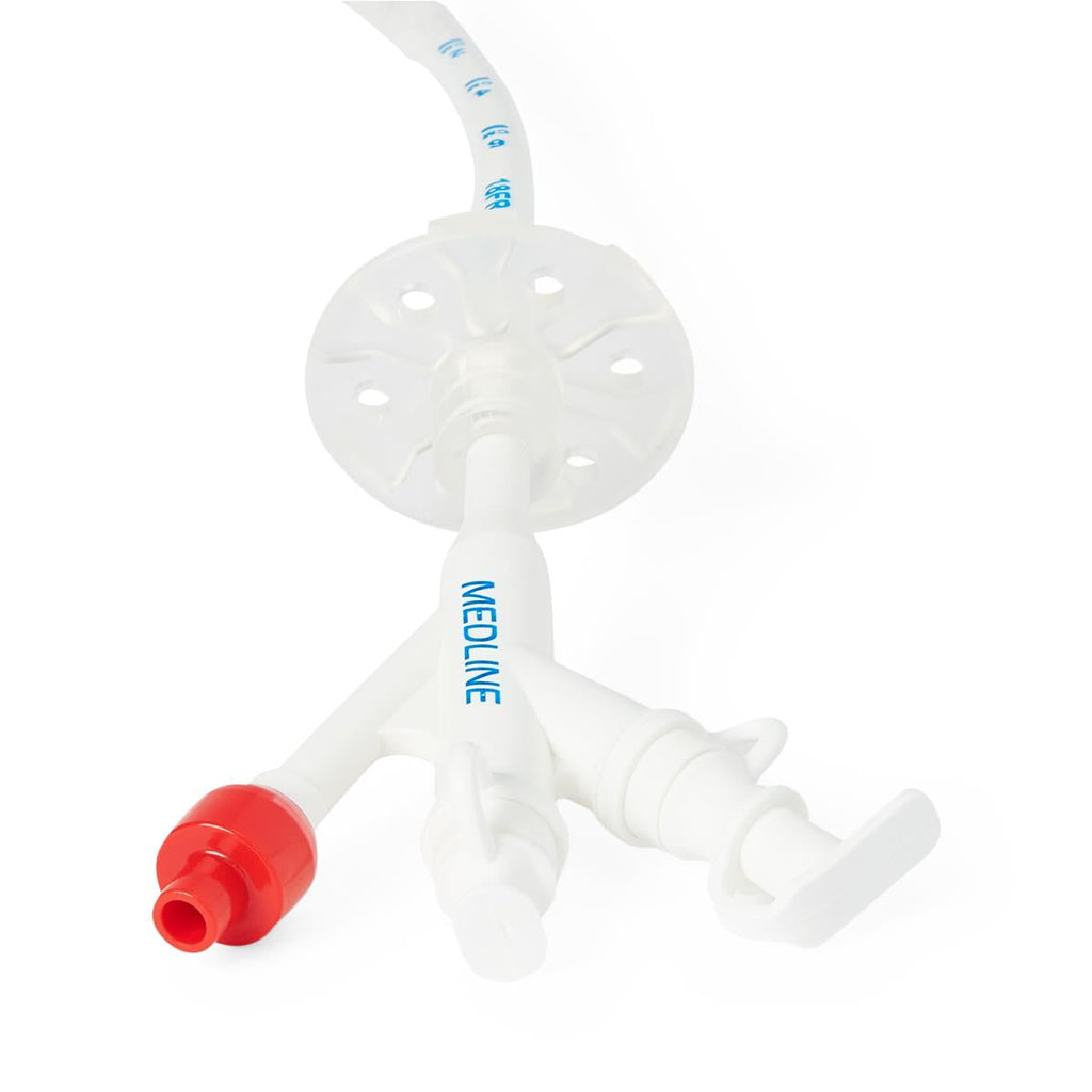Medline Gastrostomy Feeding Tube, 3-Port Slip Luer Lock